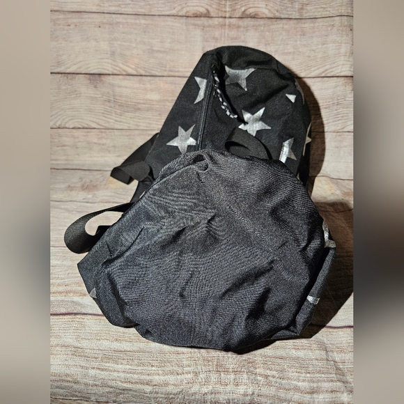 Victoria's secret PINK black silver stars large duffle bag travel bag - Picture 5 of 10